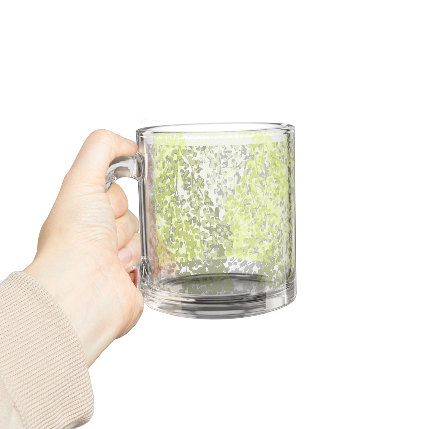 Weeping Birch - Stylish 10oz Glass Mug with Modern Nature Design - Perfect for Coffee and Tea Lovers