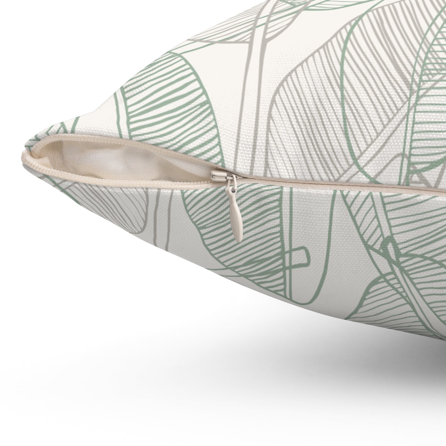 Tropical Leaves Pillow - Home decor - Sand and Sage Green - Gifting