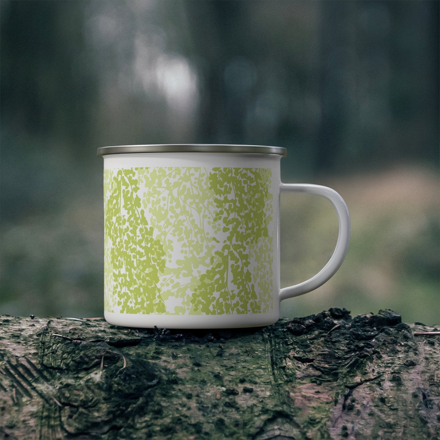 Nature-Inspired Enamel Camping Mug for Outdoor Lovers