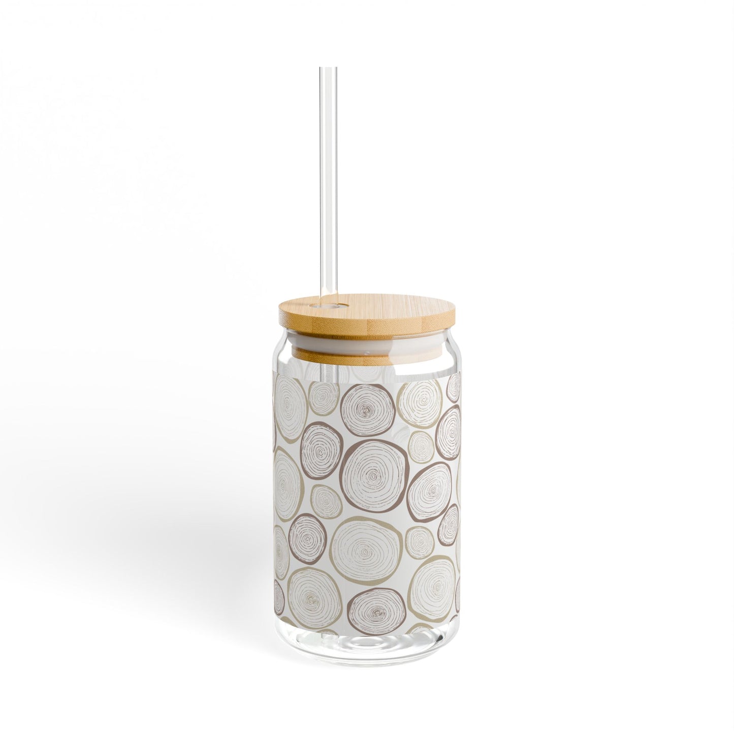 Stylish 16oz Sipper Glass with Bamboo Lid, Perfect for Home, Parties, Gifts, Eco-Friendly, Drinkware