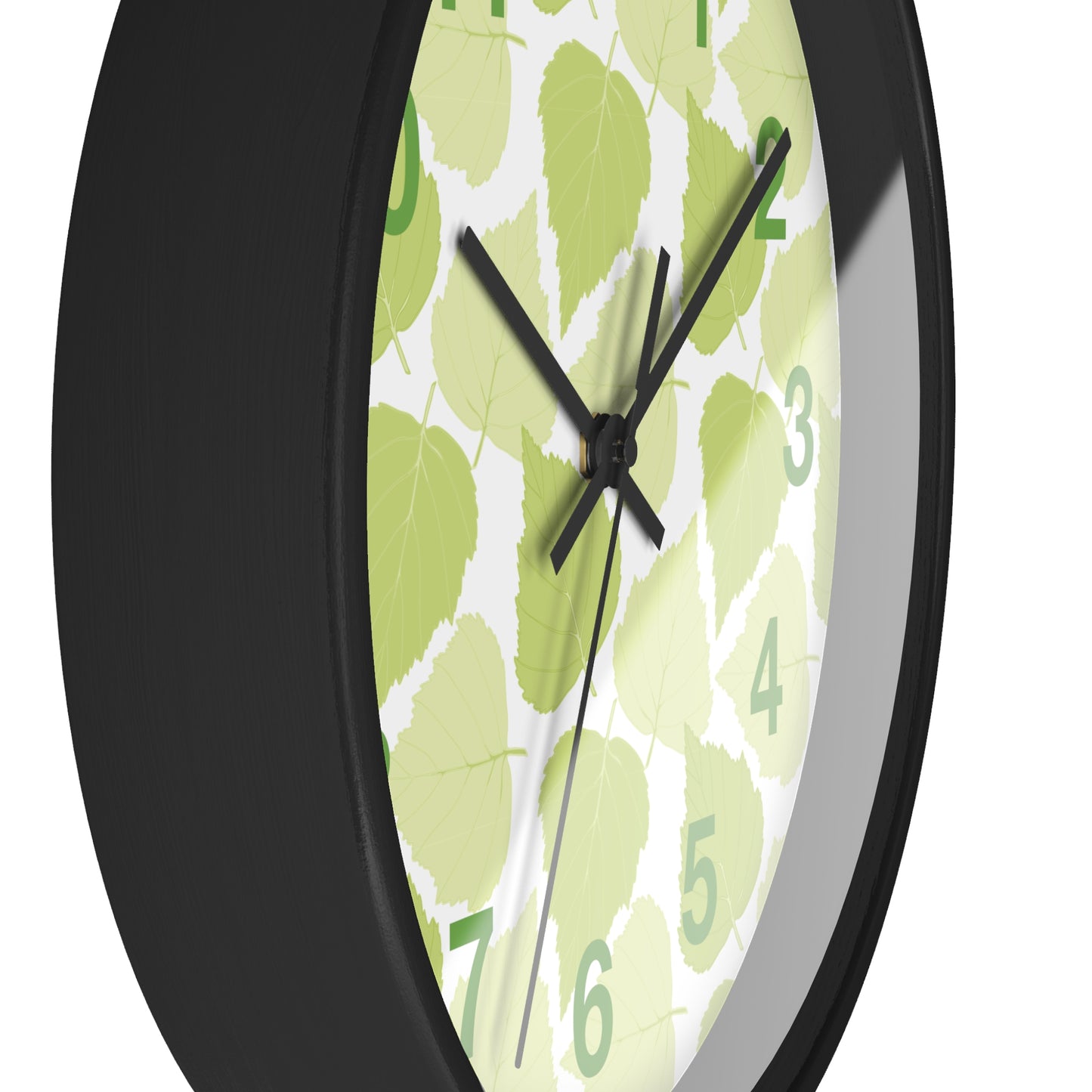 Birch Leaves - Modern Greenery Wall Clock - Stylish Home Decor for Nature Lovers