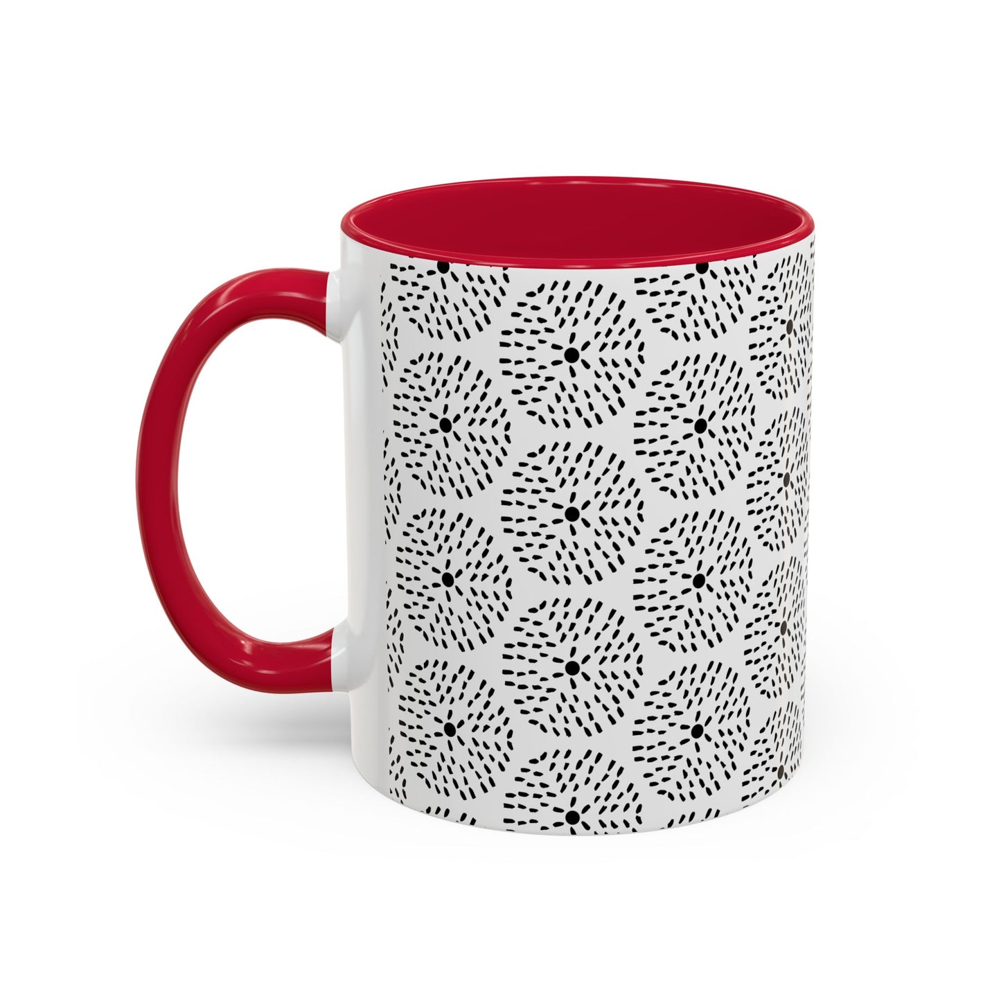 Geometric Dandelion Ink Stylized Mug, 11oz - Minimalistic and Elegant Design