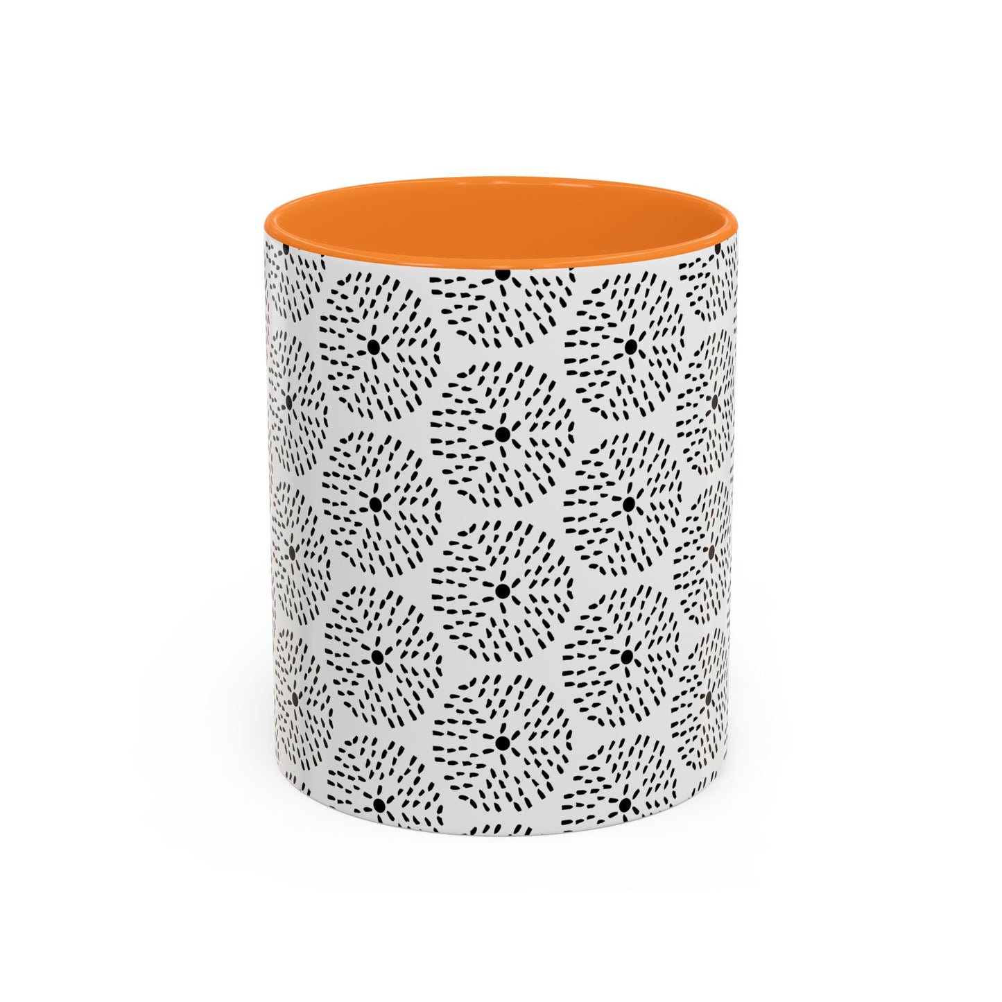 Geometric Dandelion Ink Stylized Mug, 11oz - Minimalistic and Elegant Design