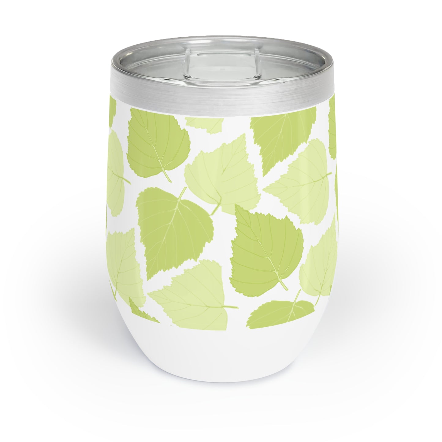 Birch Leaves - Chic Green Floral Wine Tumbler - Perfect for Outdoor Gatherings & Relaxation