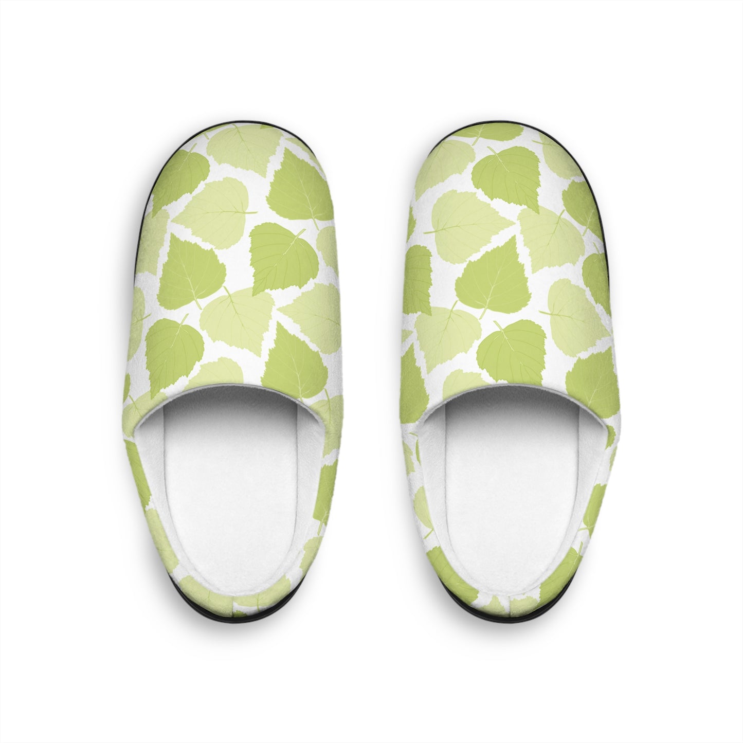 Birch Leaves -  Botanical Print Slippers - Cozy Comfort for Home