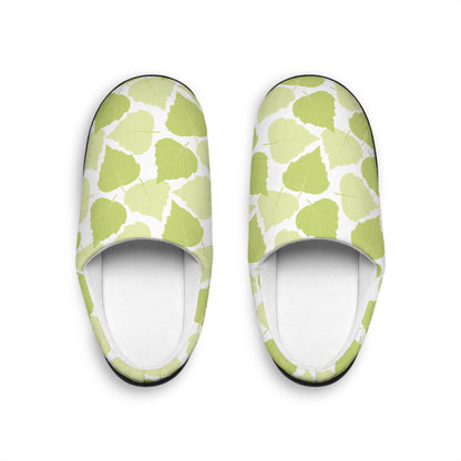 Birch Leaves -  Botanical Print Slippers - Cozy Comfort for Home