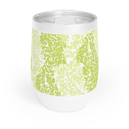 Weeping Birch - Chic Green Floral Wine Tumbler - Perfect for Outdoor Gatherings & Relaxation