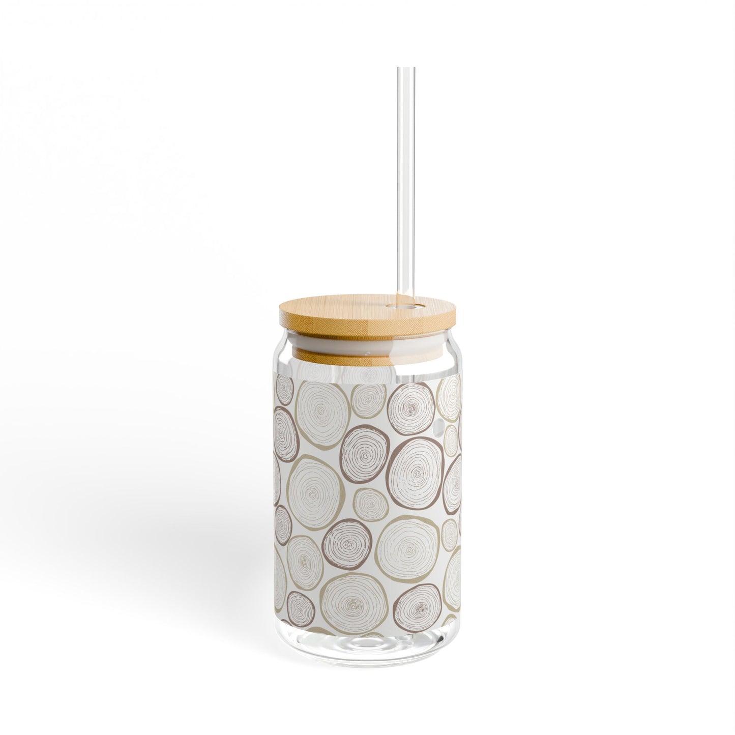 Stylish 16oz Sipper Glass with Bamboo Lid, Perfect for Home, Parties, Gifts, Eco-Friendly, Drinkware