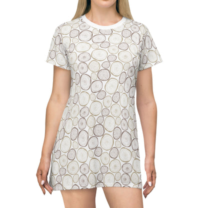 Tree Cut T-Shirt Dress - Nature Inspired Design