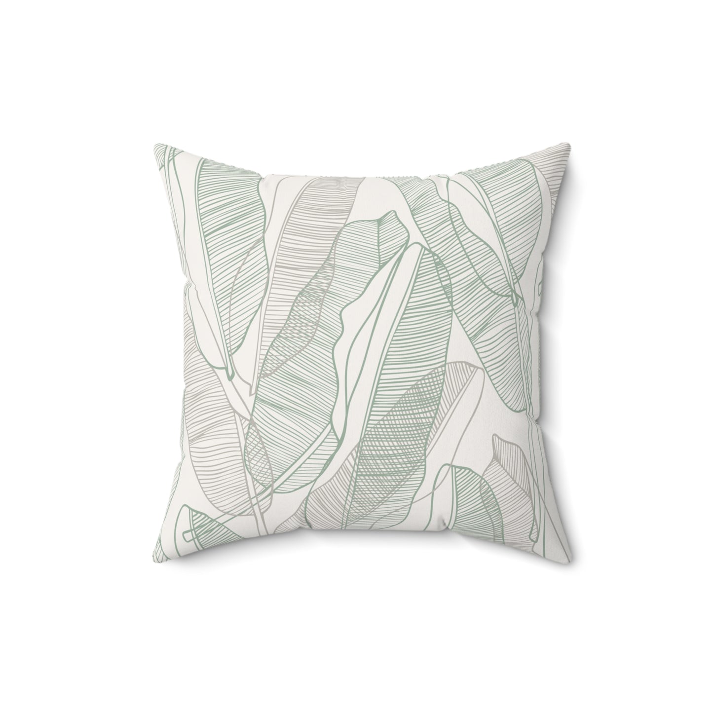 Tropical Leaves Pillow  - Home decor - Sand and Sage Green - Gifting