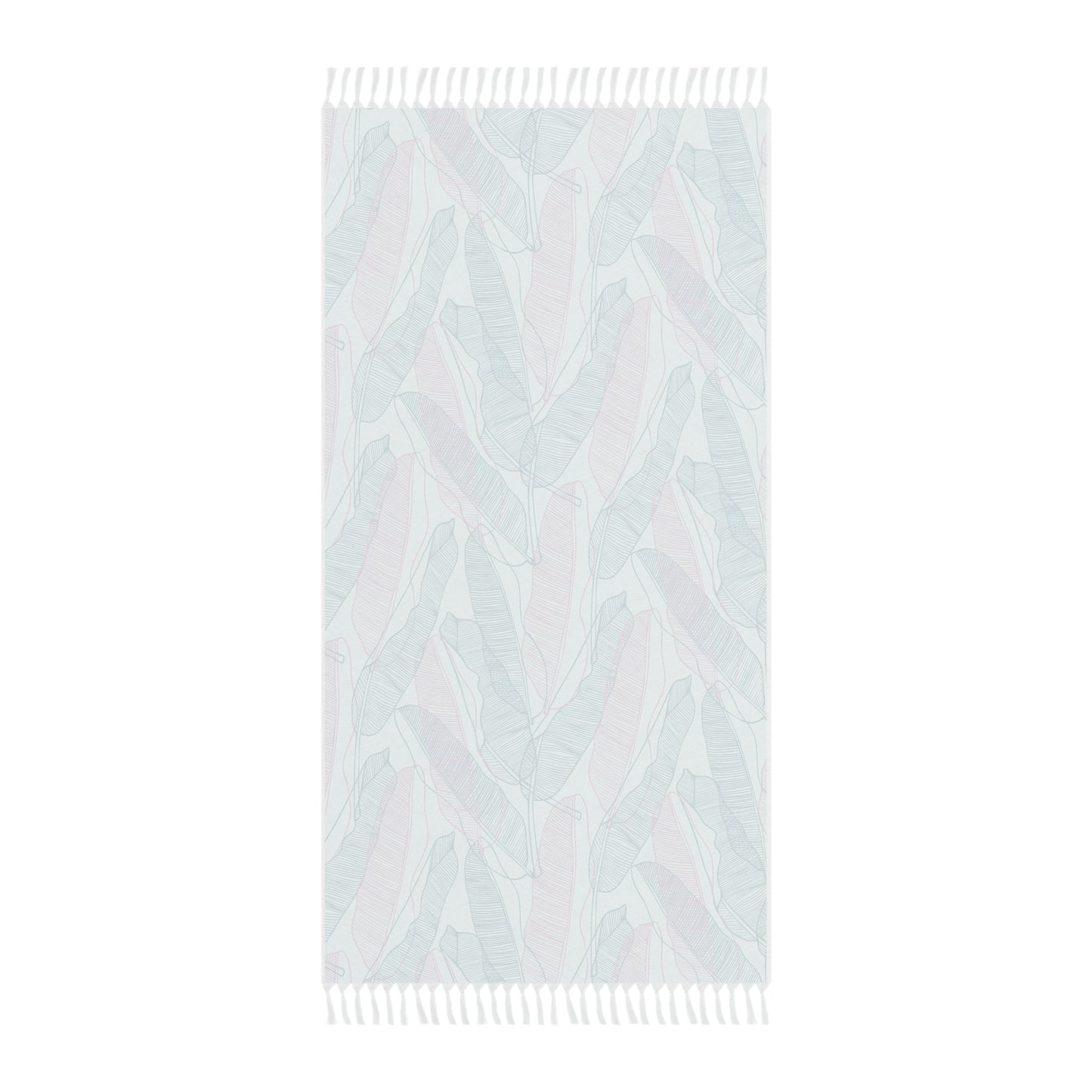 Boho Beach Towel - Tropical Line Art Palm Design