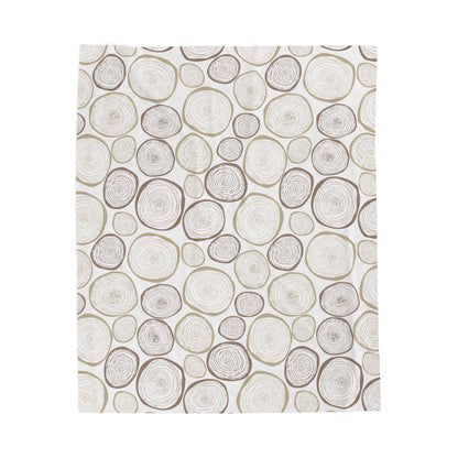 Cozy Green Botanical Velveteen Plush Blanket