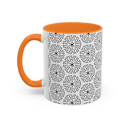 Geometric Dandelion Ink Stylized Mug, 11oz - Minimalistic and Elegant Design