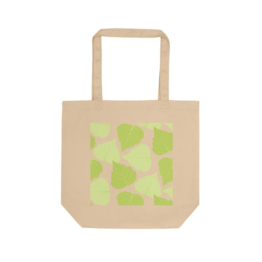 Eco-Friendly Leaf Pattern Tote Bag | Reusable Shopping Bag for Sustainability Lovers