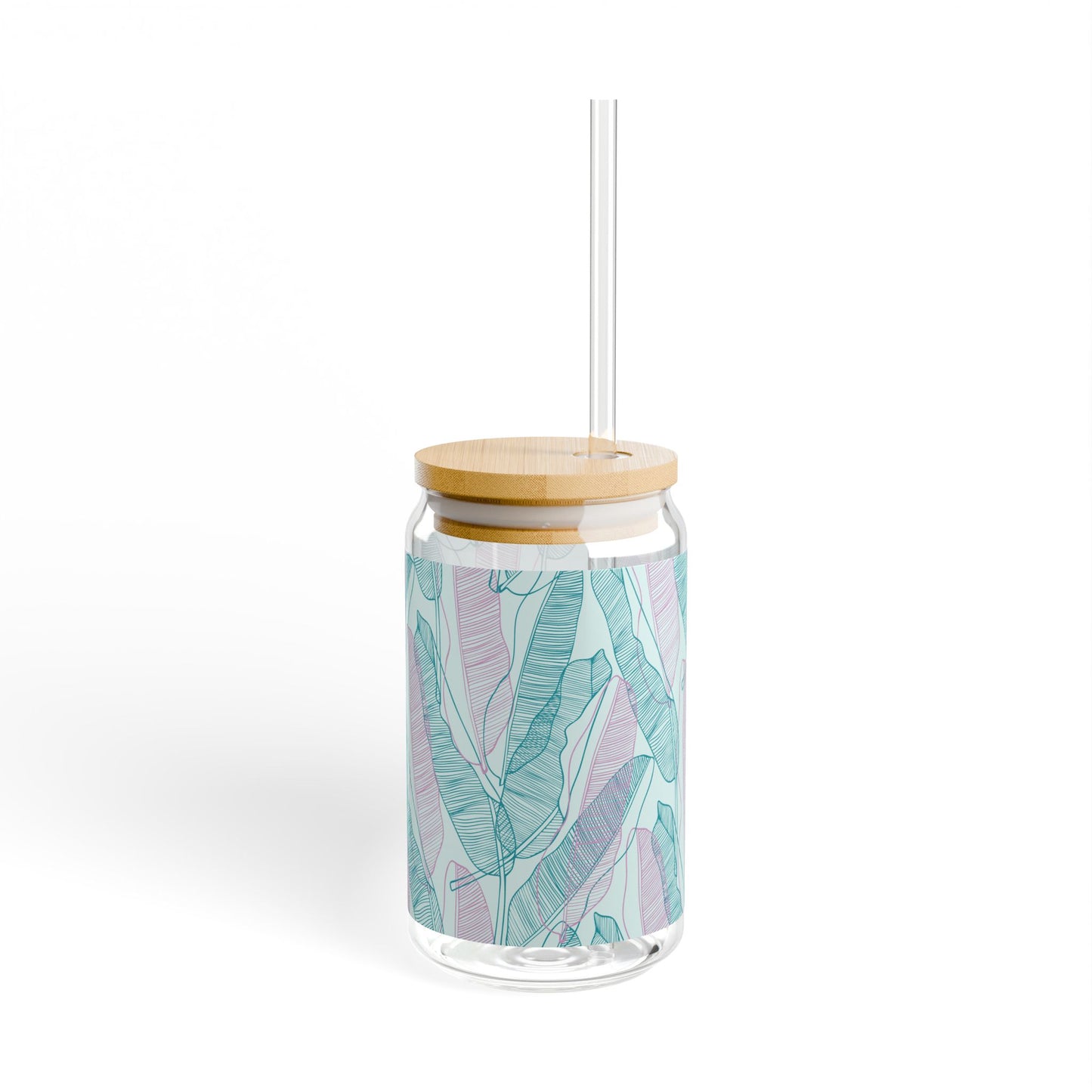 Stylish 16oz Sipper Glass with Bamboo Lid, Perfect for Home, Parties, Gifts, Eco-Friendly, Drinkware