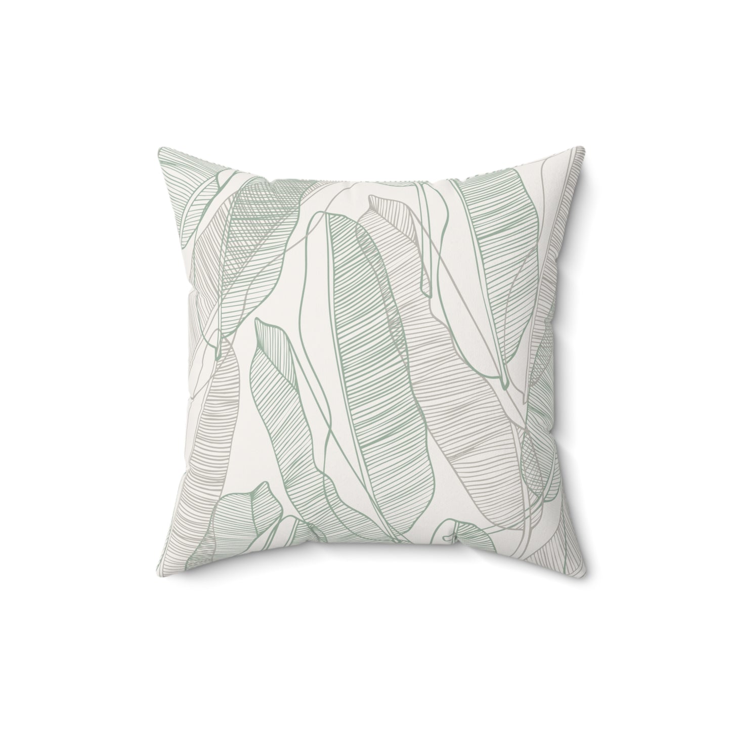 Tropical Leaves Pillow  - Home decor - Sand and Sage Green - Gifting