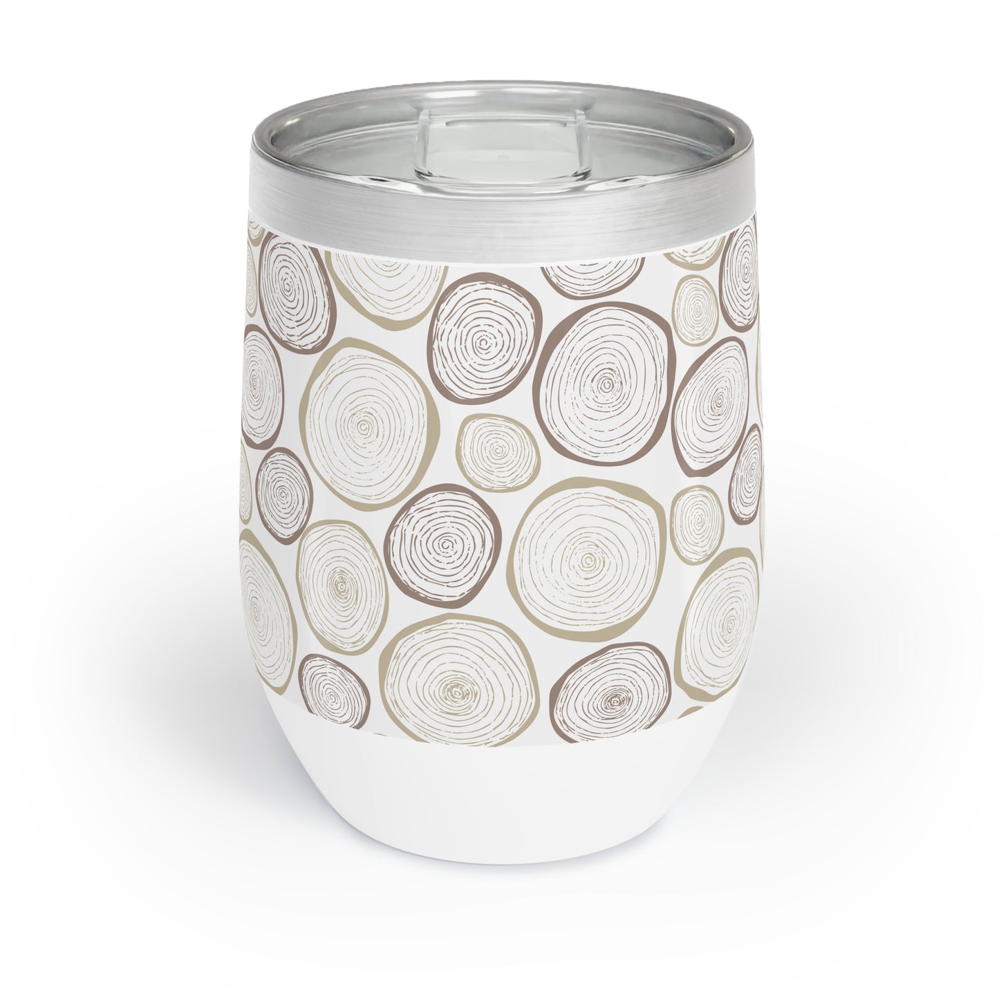 Chic Green Floral Wine Tumbler - Perfect for Outdoor Gatherings & Relaxation