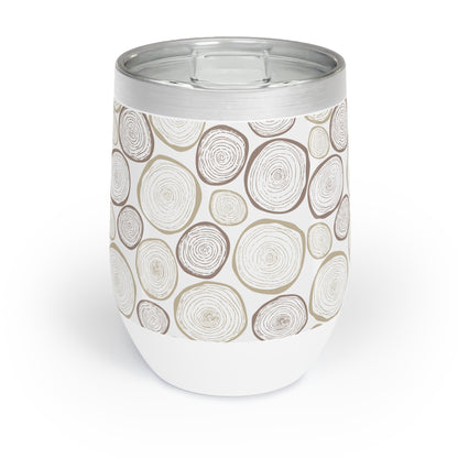 Chic Green Floral Wine Tumbler - Perfect for Outdoor Gatherings & Relaxation