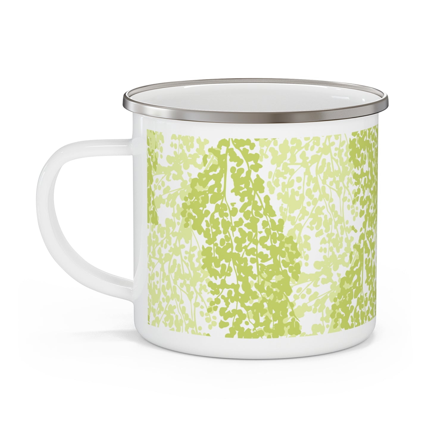 Nature-Inspired Enamel Camping Mug for Outdoor Lovers