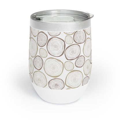 Chic Green Floral Wine Tumbler - Perfect for Outdoor Gatherings & Relaxation
