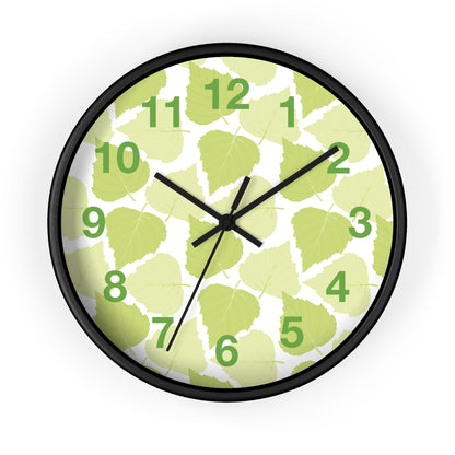 Birch Leaves - Modern Greenery Wall Clock - Stylish Home Decor for Nature Lovers