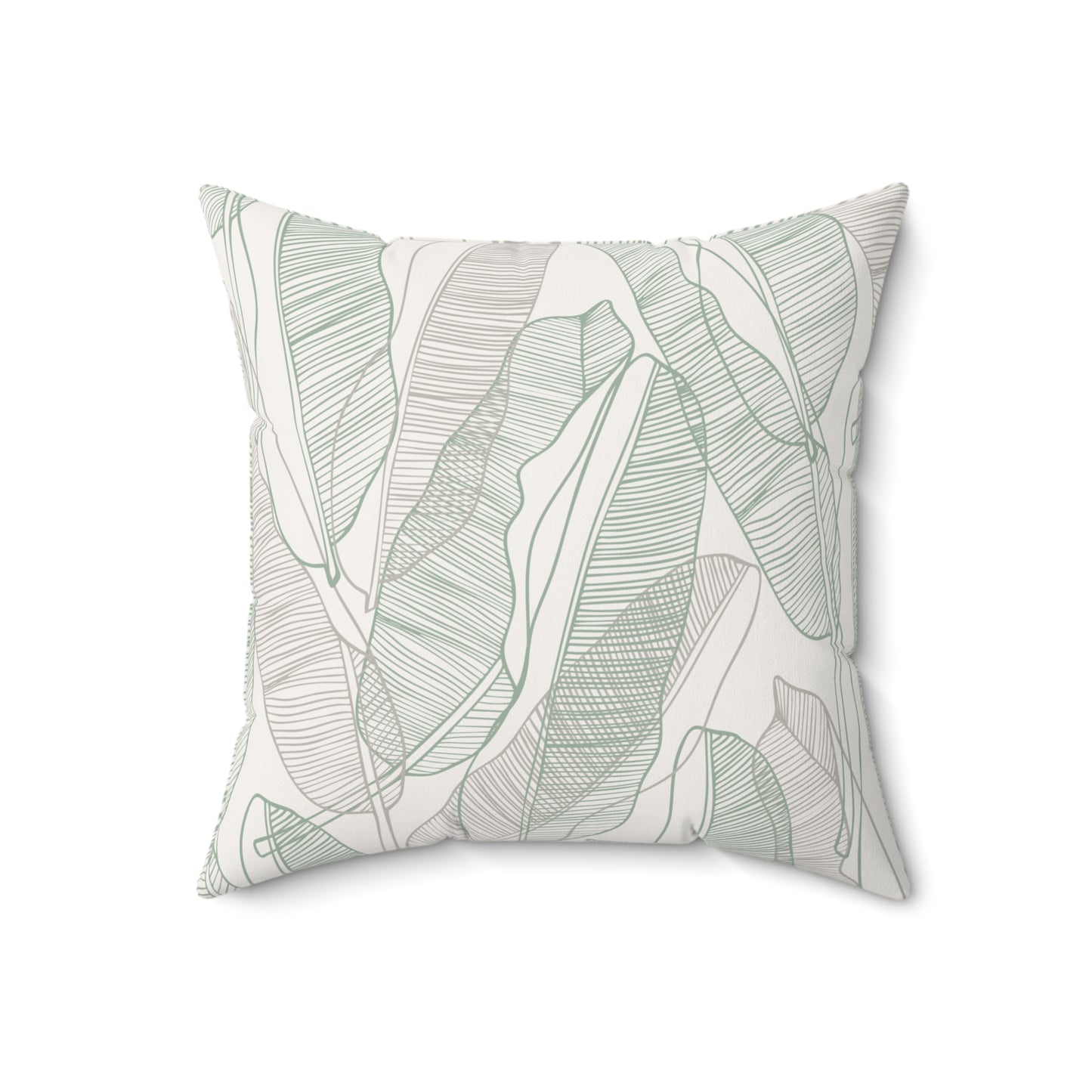 Tropical Leaves Pillow  - Home decor - Sand and Sage Green - Gifting
