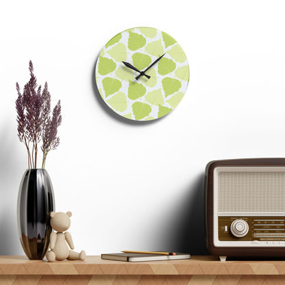 Birch Leaves - Wall Clock -Modern Greenery -Stylish Home Decor for Nature Lovers