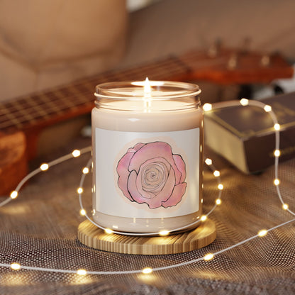 Rose Blossom - Scented Soy Candle - 9oz Eco-Friendly Home Décor