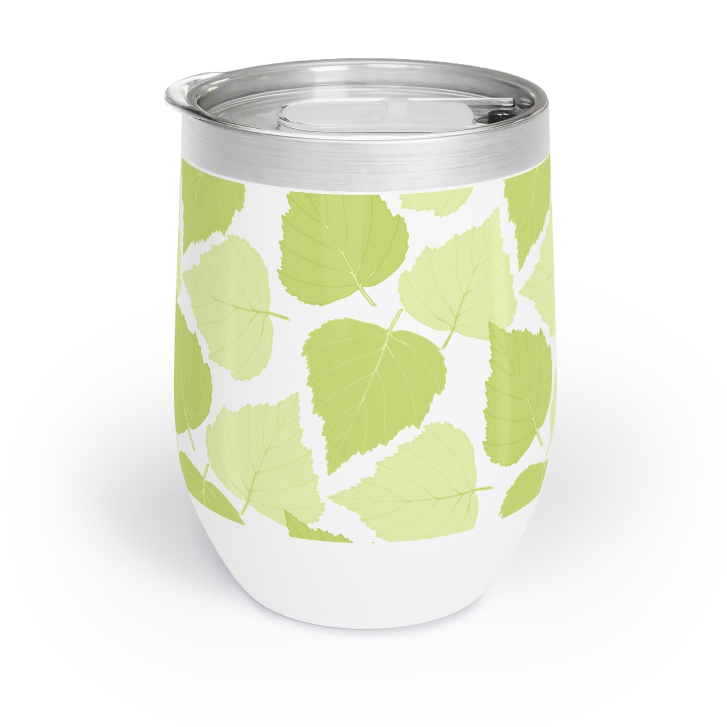 Birch Leaves - Chic Green Floral Wine Tumbler - Perfect for Outdoor Gatherings & Relaxation