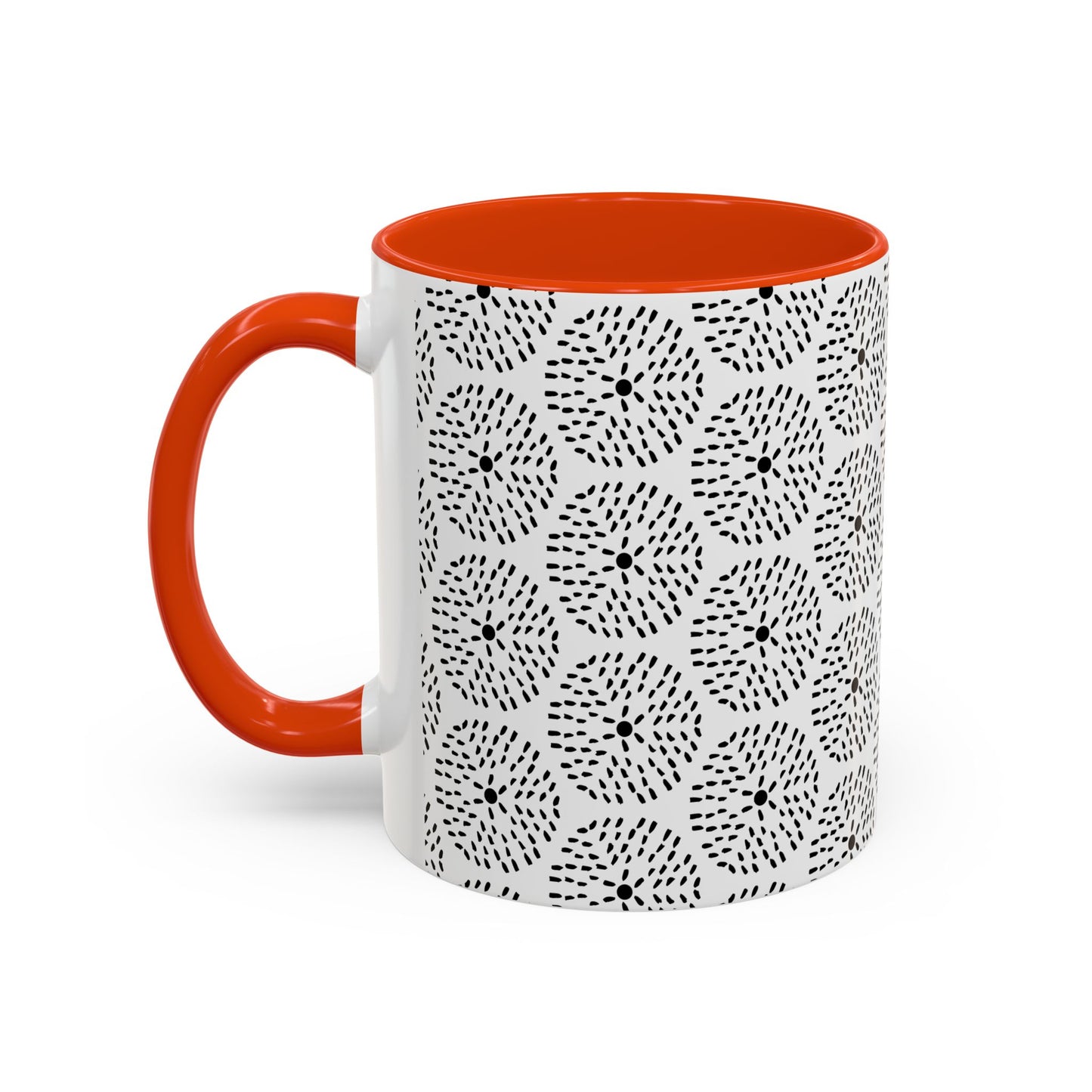 Geometric Dandelion Ink Stylized Mug, 11oz - Minimalistic and Elegant Design