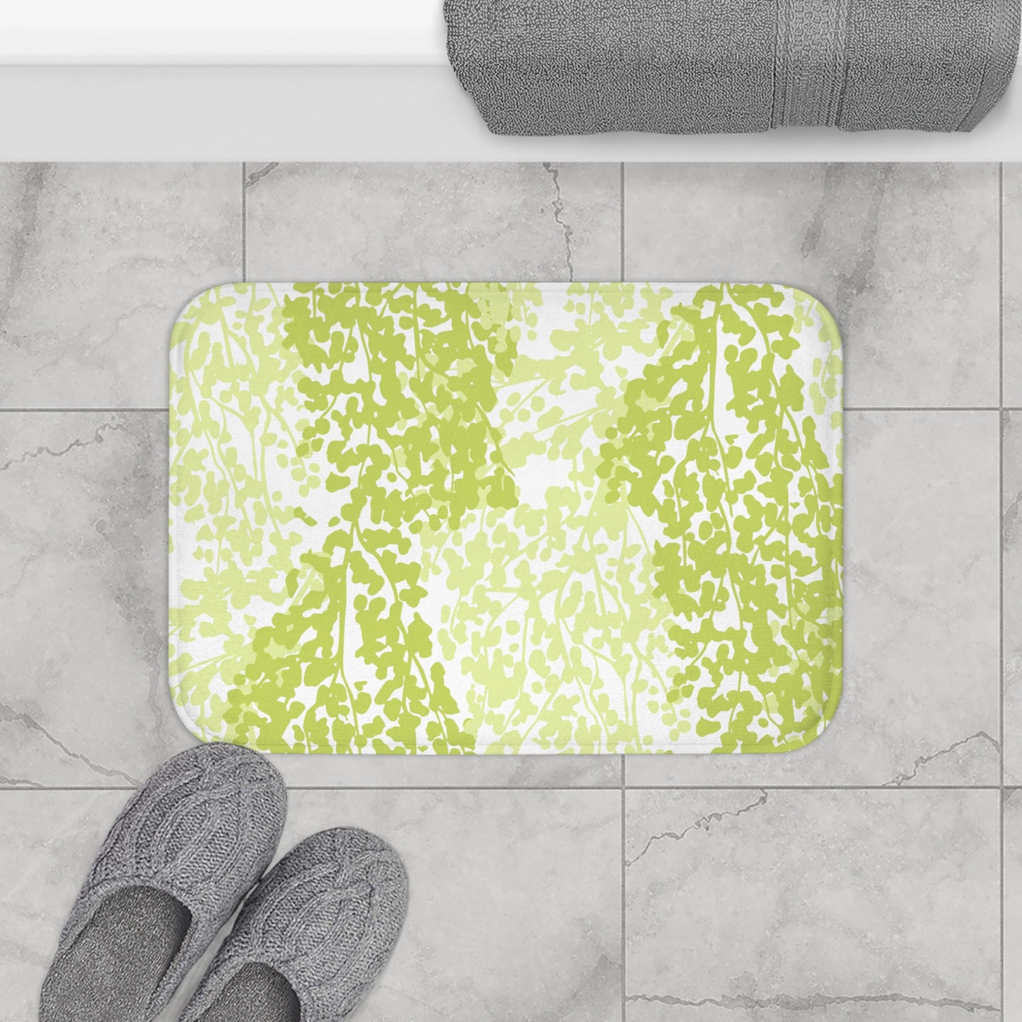 Weeping Birch - Botanical Greenery Bath Mat - Vibrant Nature-Inspired Home Decor for Relaxing Spaces