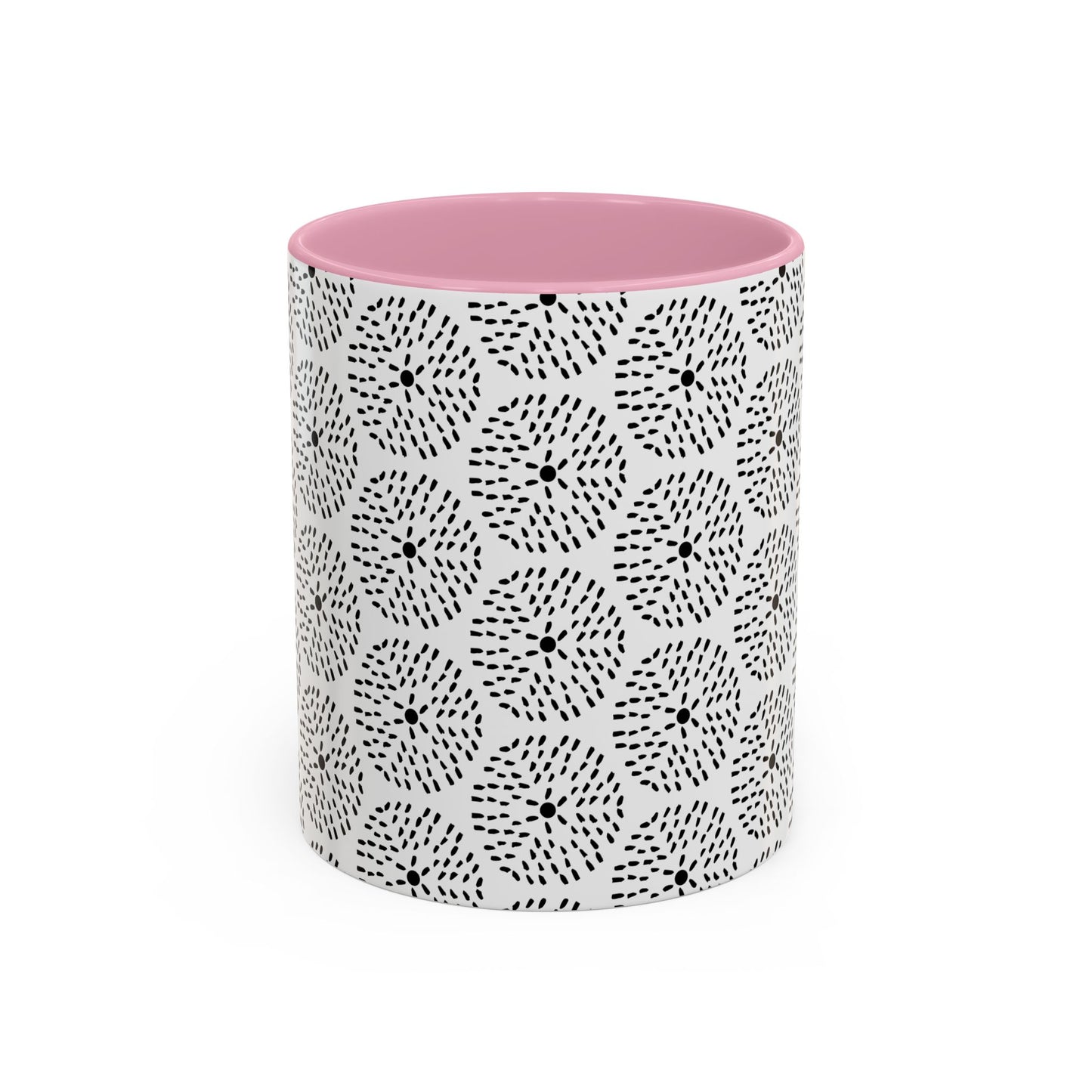 Geometric Dandelion Ink Stylized Mug, 11oz - Minimalistic and Elegant Design