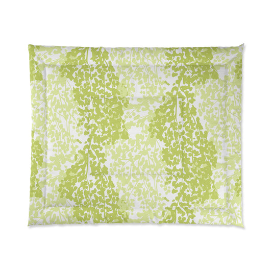 Weeping Birch - Nature-Inspired Green Comforter for Cozy Bedrooms