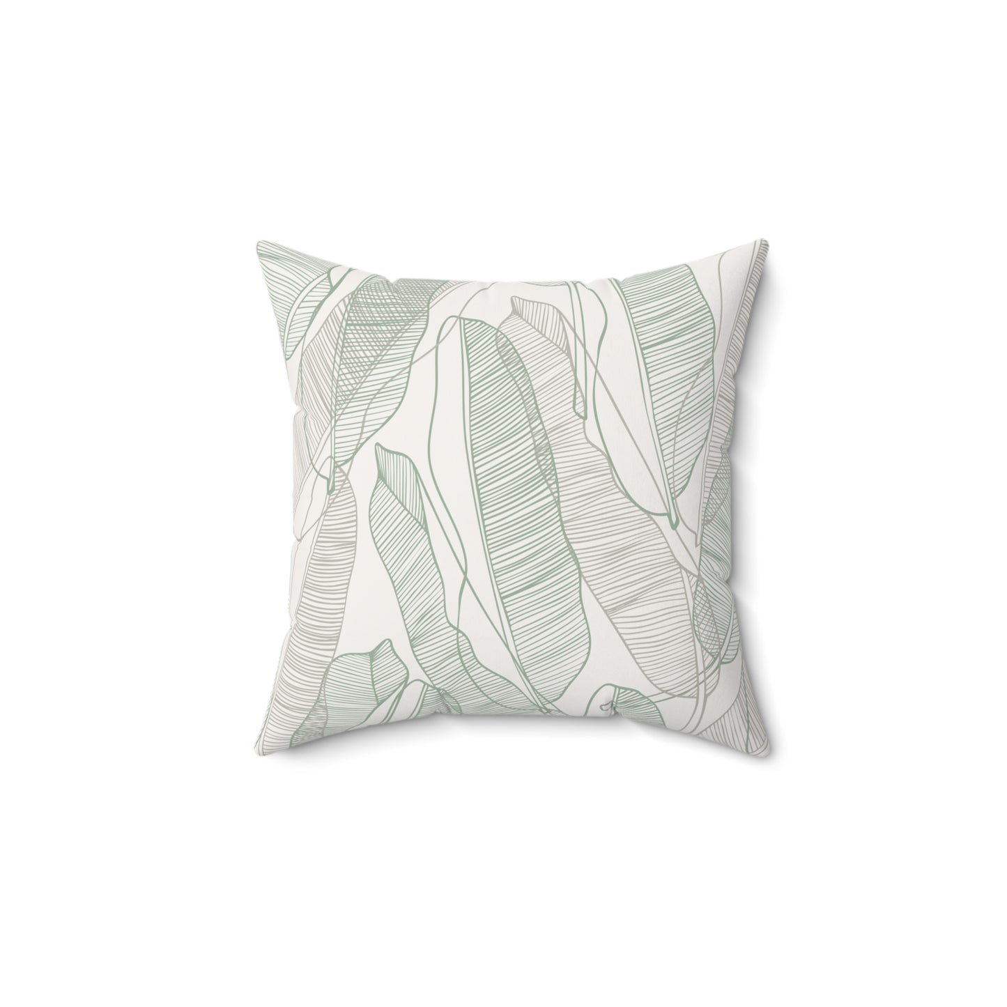 Tropical Leaves Pillow  - Home decor - Sand and Sage Green - Gifting