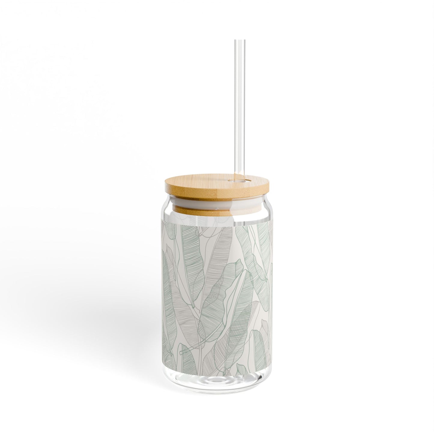 Stylish 16oz Sipper Glass with Bamboo Lid, Perfect for Home, Parties, Gifts, Eco-Friendly, Drinkware