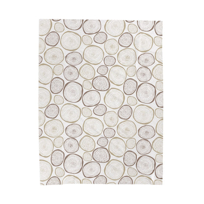 Cozy Green Botanical Velveteen Plush Blanket