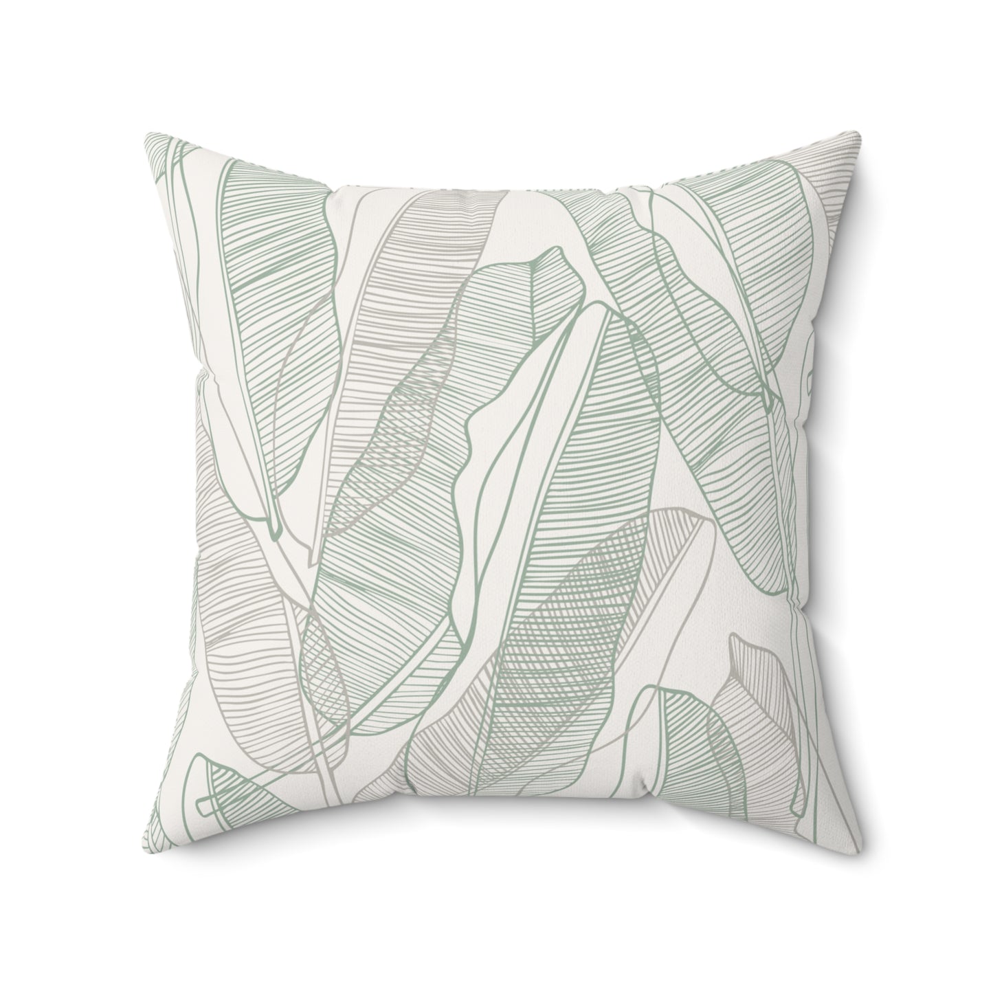 Tropical Leaves Pillow  - Home decor - Sand and Sage Green - Gifting