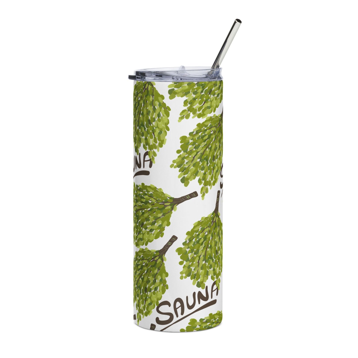 Eco-Friendly Floral Stainless Steel Tumbler | 20oz Sauna Travel Mug for On-the-Go Refreshments