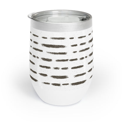 Chic Green Floral Wine Tumbler - Perfect for Outdoor Gatherings & Relaxation