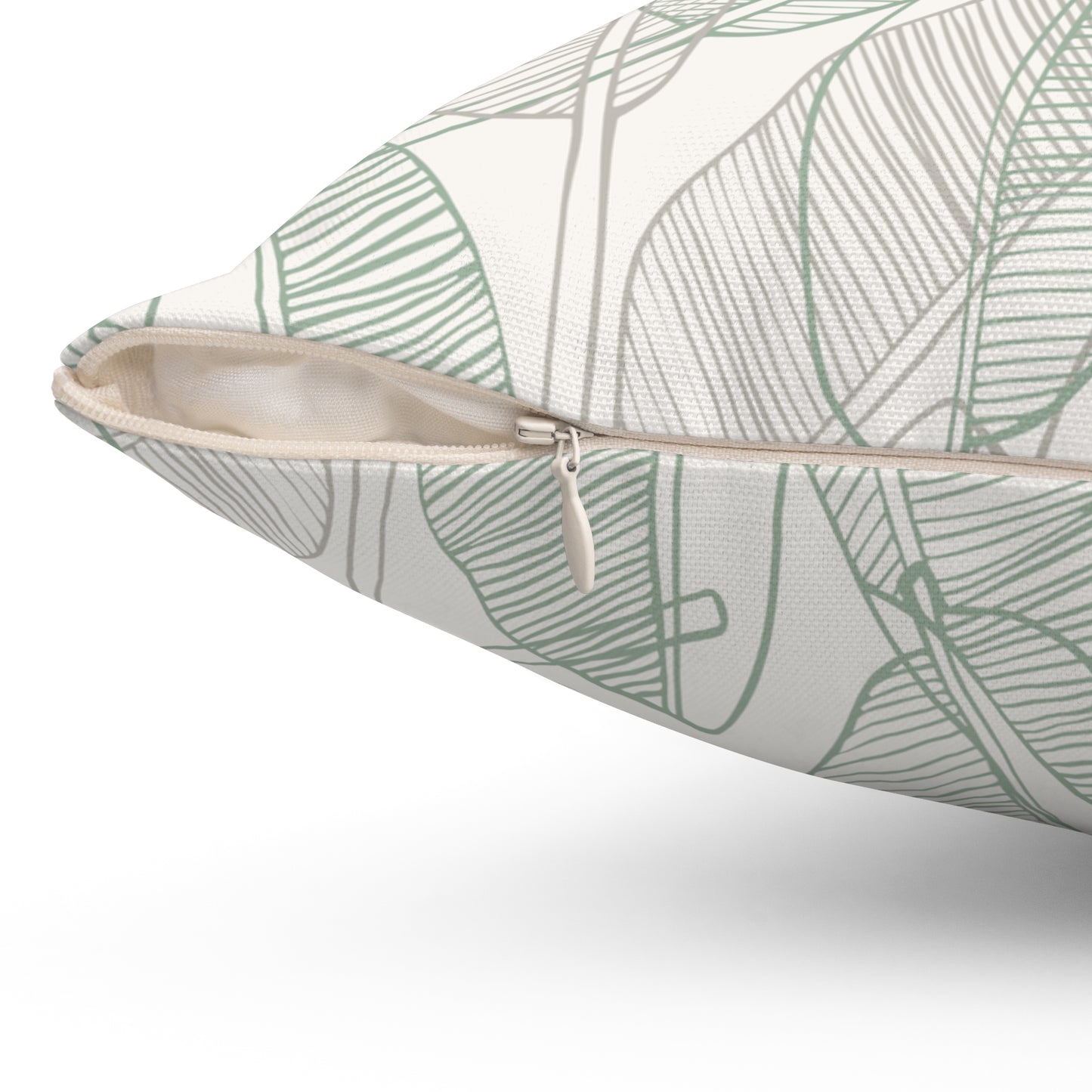 Tropical Leaves Pillow  - Home decor - Sand and Sage Green - Gifting