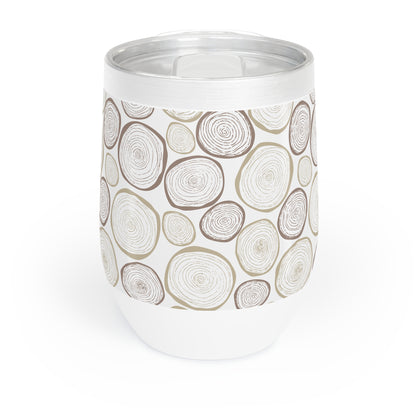 Chic Green Floral Wine Tumbler - Perfect for Outdoor Gatherings & Relaxation