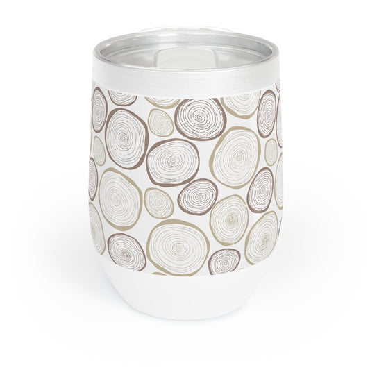 Chic Green Floral Wine Tumbler - Perfect for Outdoor Gatherings & Relaxation