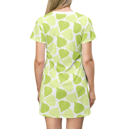 T-Shirt Dress - Birch Leave  Design