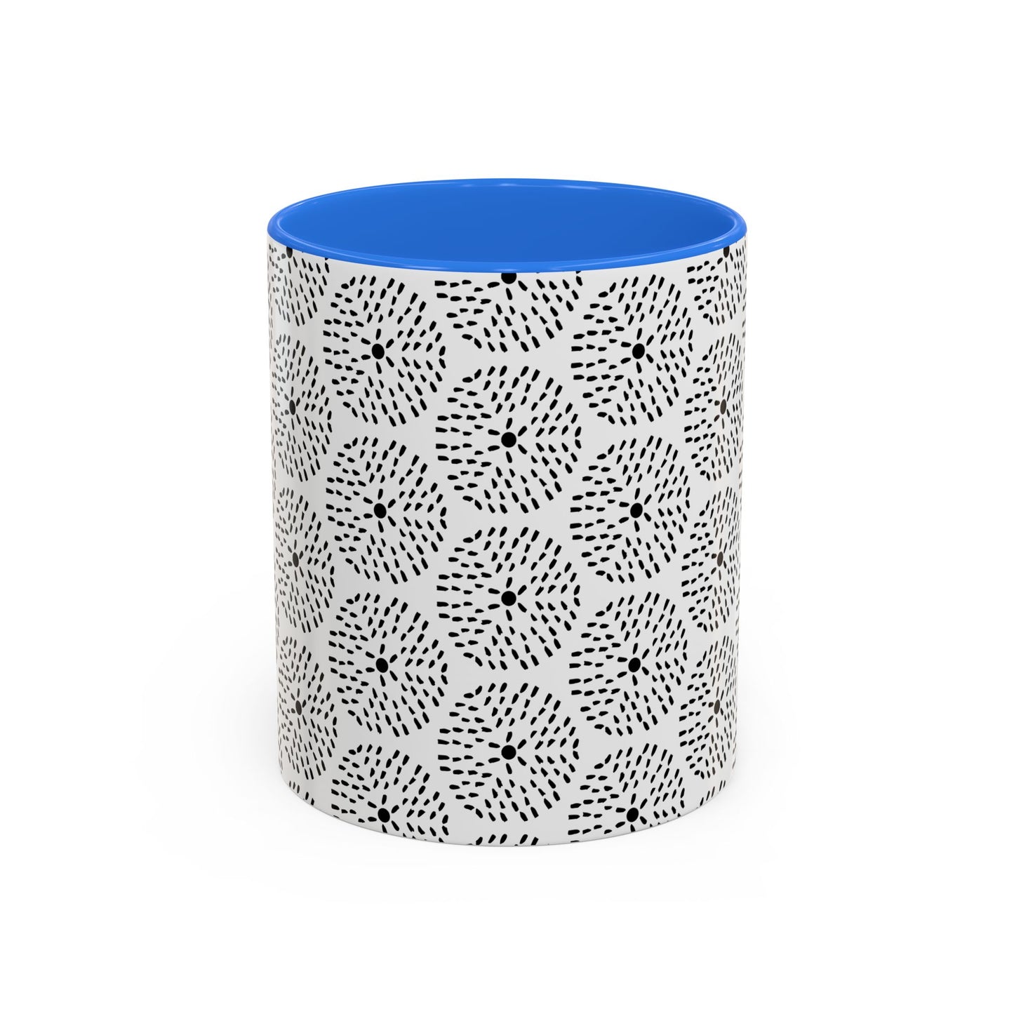 Geometric Dandelion Ink Stylized Mug, 11oz - Minimalistic and Elegant Design