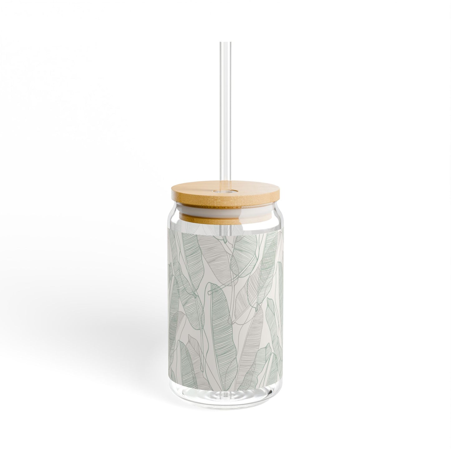 Stylish 16oz Sipper Glass with Bamboo Lid, Perfect for Home, Parties, Gifts, Eco-Friendly, Drinkware