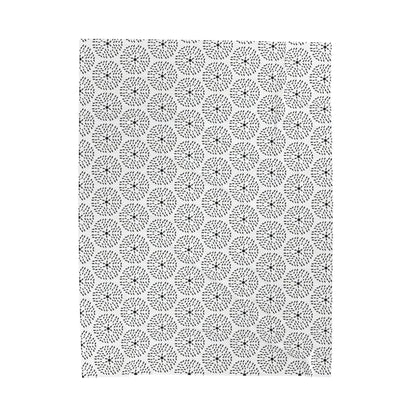 Velveteen Blanket - Dandelion Minimalist Black and White Pattern