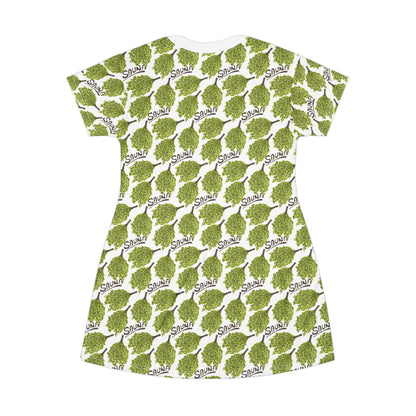 Sauna Birch Whisk Print T-Shirt Dress