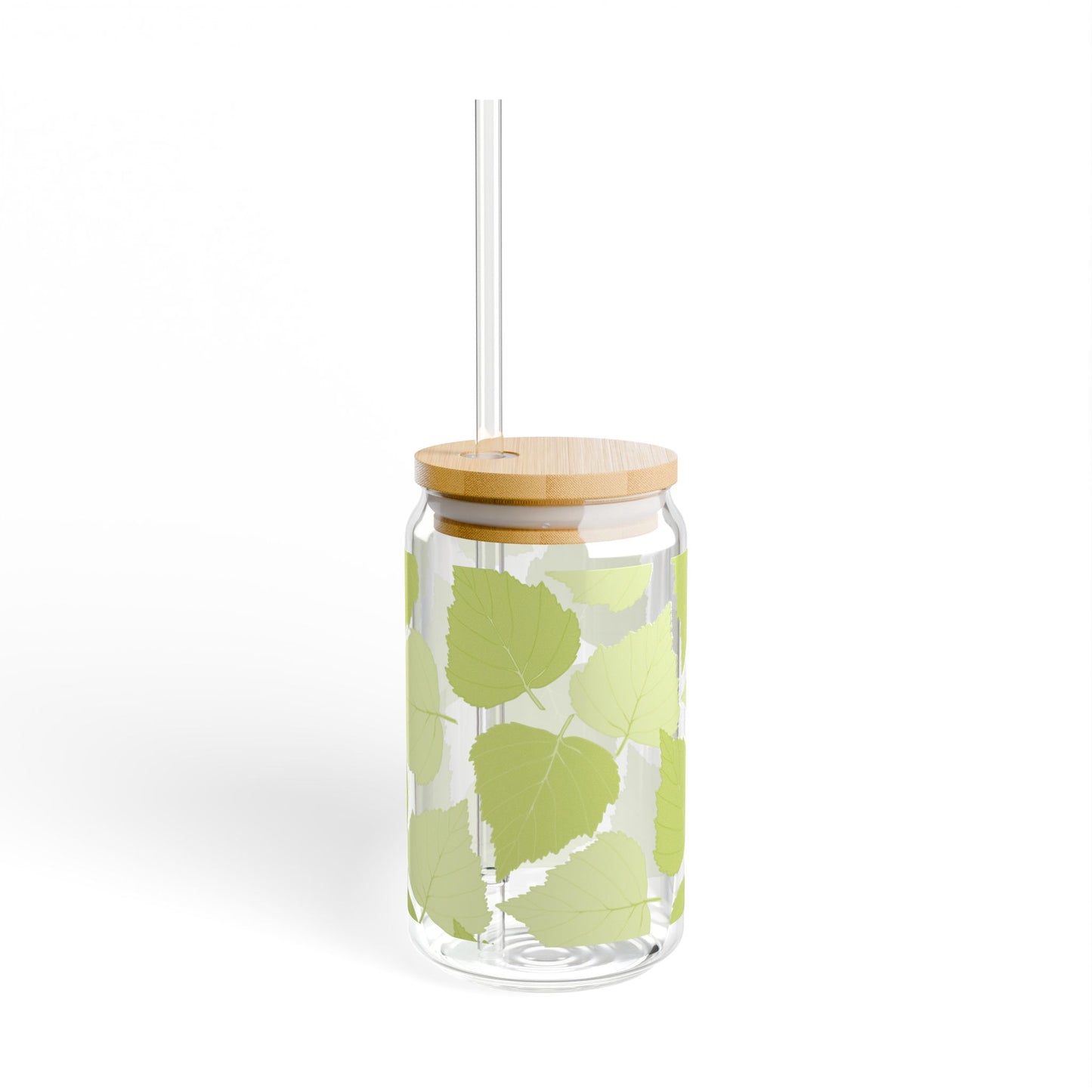 Stylish 16oz Sipper Glass with Bamboo Lid, Perfect for Home, Parties, Gifts, Eco-Friendly, Drinkware