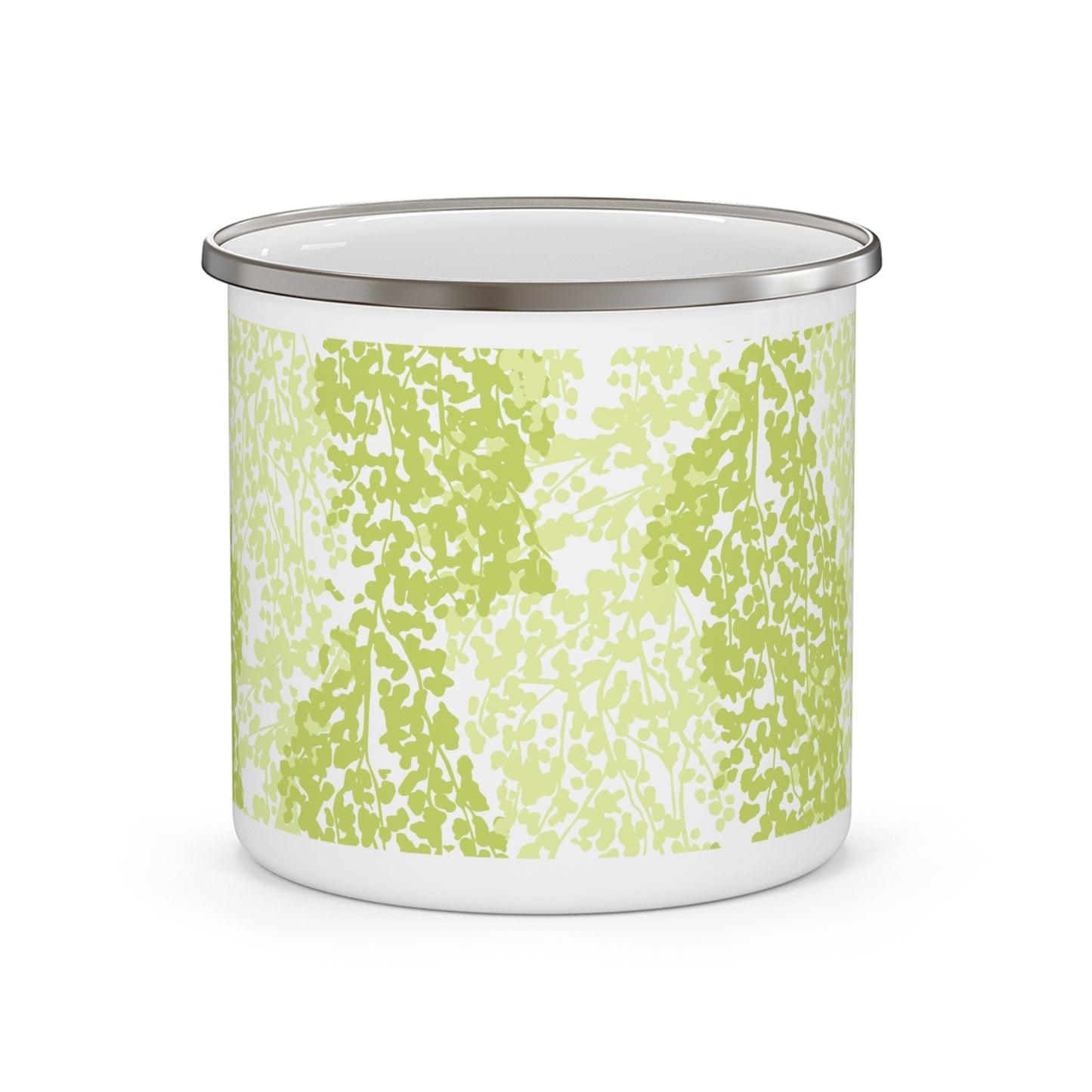 Nature-Inspired Enamel Camping Mug for Outdoor Lovers