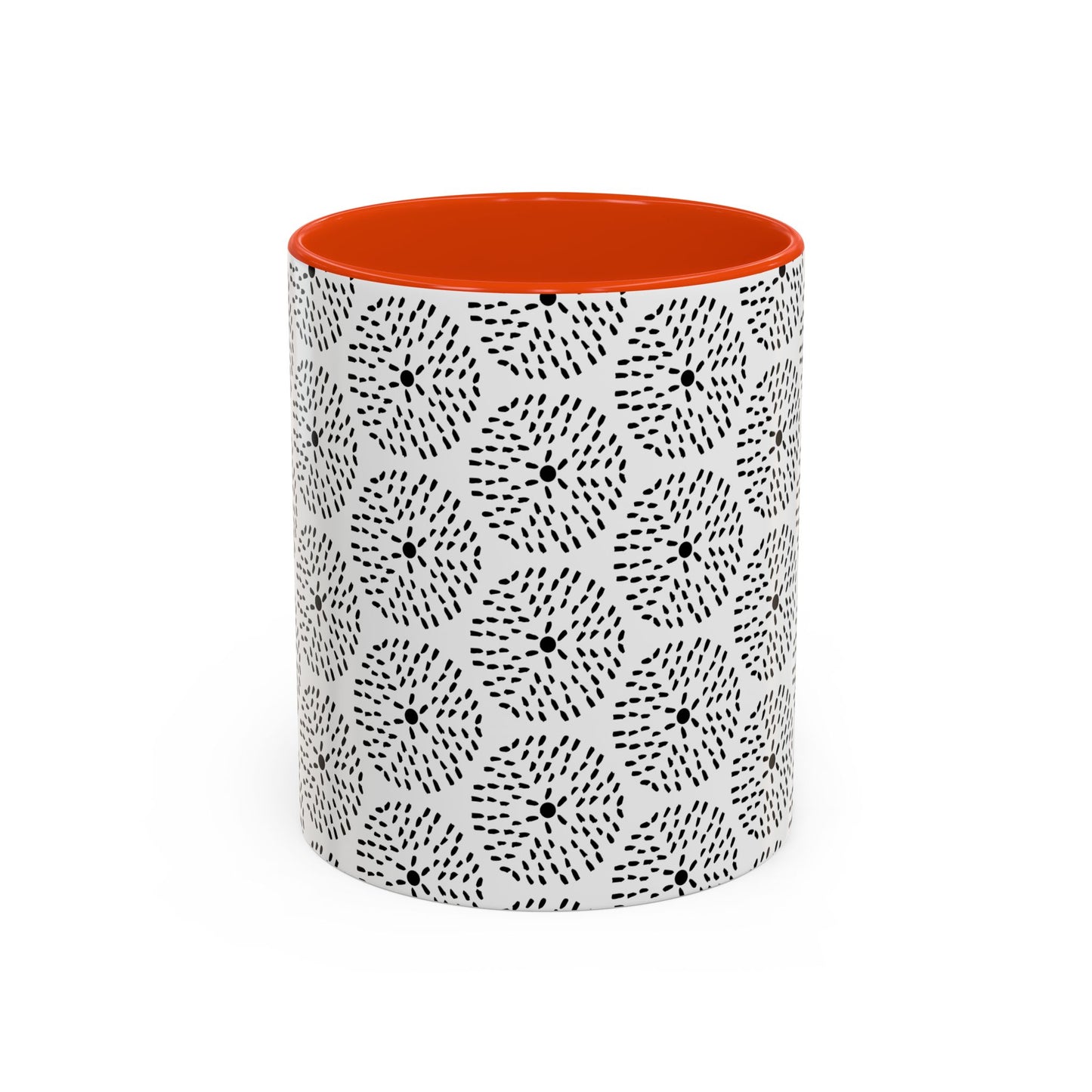 Geometric Dandelion Ink Stylized Mug, 11oz - Minimalistic and Elegant Design